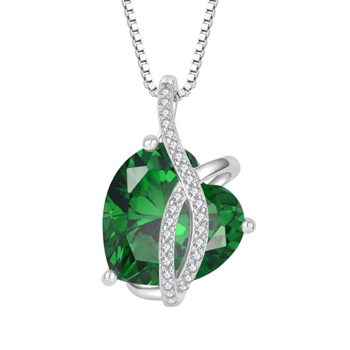 Collier Cœur Argent 925 JO WISDOM pour femme avec pendentif en oxyde de zirconium étincelant