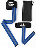 FitFours Straps Gym Hombre y Straps Gym Mujer- Gym Straps Ideales para Levantamiento de Pesas y CrossFit. Accesorios Gimnasio para Rendimiento y Calidad. (AZUL)