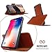 Dreem Fibonacci 2-in-1 Wallet Case for Apple iPhone X & Xs - Luxury Vegan Leather, Magnetic Detachable Shockproof Phone Case, RFID Card Protection, 2-Way Flip Stand - Caramel
