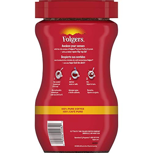 Folgers Classic Roast Instant Coffee, 12 Ounces (Pack Of 6) #TOP1
