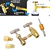 R134A Tank Adapter, Can Tap Valve Refrigerant Dispenser Tool with Refrigerant Tank Adapters, R134A Self-Sealing and Puncture Style Refrigerant Can Tap Valves Kit for R134A Systems Refrigerant Recharge #4