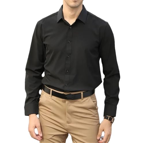Chemise d'été noire manches longues : l'élégance masculine minimaliste
