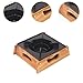 Menolana Alcohol Stoves Burner Stew Hot Pot with Wooden Base Spirit Burner for Camping BBQ, 18x21cm