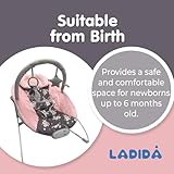 LADIDA Baby Bouncer with Soothing Music and Vibration, Adorable Plum Blossom Design, Suitable for Newborns（148） - Image 5