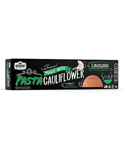 Veggiecraft Farms Cauliflower Linguini Pasta | 14g Protein, Gluten-Free, Non-GMO | Healthy Plant Based Veggie Pasta Made With Cauliflower, Pea, Lentil Flour | Fiber, Iron, Potassium | 6 Pack