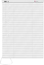 Persiana Horizontal em Pvc 25mm Para Quartos Salas Escritórios Design Moderno(BRANCO,80X130)