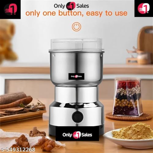 Image of Stainless Steel Grinder | Nima | Multifunctional, Smash Machine | Coffee Beans Electric| Mixer| Spice | Dry Masala | Masala Mixer| Chutney Grinder