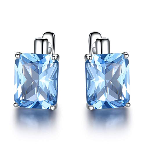 Boucles d'oreilles créoles en argent sterling et zircone cubique émeraude pour femmes
