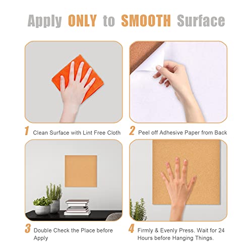 Aitakatta 12X12" Cork Board Tiles Bulletin Board, 1/2" Thick Small Square Cork Boards For Walls, Self-Adhesive Cork Tiles For Home, Office, School, Bulletin Board Decorations(12Mm,2Pc) #TOP2