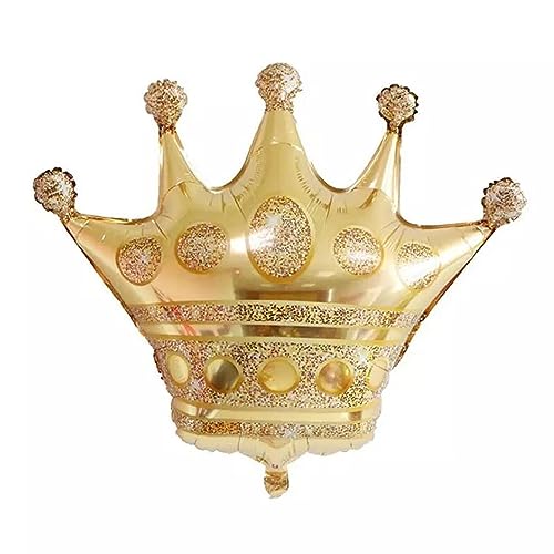 Ballon en aluminium couronne doré, env. 100 x 90 cm – Décoration de fête JGA Helium Ballon à hélium XXL Ballon Anniversaire Ladys Girls Ballon Amour Saint Valentin Princesse Reine