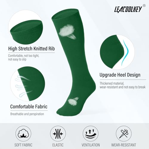 Image of LEACOOLKEY Baseball Belt and Socks Combo Set Adjustable Softball Socks and Elastic Belt for Youth and Adult