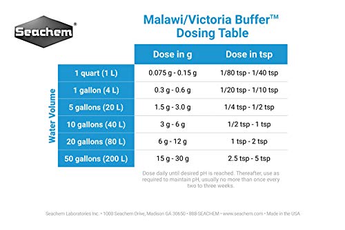 Seachem Malawi/Vic Buffer 600 g évitez les chutes de pH en aquarium