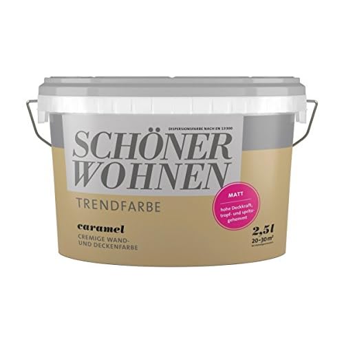 SCHÖNER WOHNEN FARBE Wand- und Deckenfarbe Trendfarbe Caramel, matt, 2,5 l
