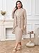 TIARALY Plus Size Formal Dress Suit 2 Pcs Mother of The Bride Groom Dresses Set with Lace Jacket Elegant Dressy Outfits, Champagne, 1X