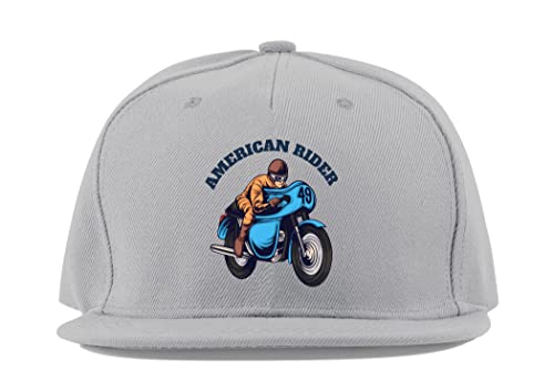 Casquette de baseball vintage d'exception en coton gris American Rider