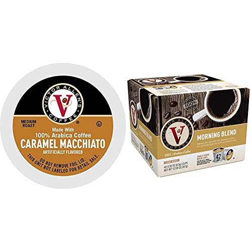 Victor Allen Coffee Caramel Macchiato and Morning Blend Single Se...
