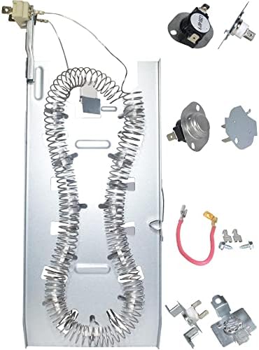 3387747 Appli Parts Heating Element Kit Replacement for Whirlpool Dryers and other models Includes 1 x 3387747 dryer heating element 1 x Thermostat 279816AP 1 x 279973AP and 3392519AP Thermal Fuse