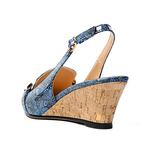 Escarpins slingback à talon bloc 5cm avec bout carré et chaîne métallique