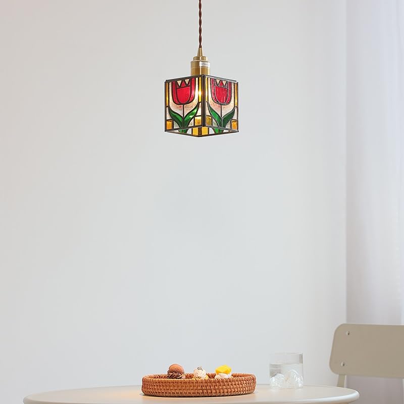 Suspension LED en verre carré pour illuminer et décorer votre porche et salon