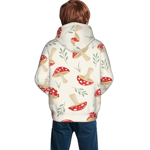 Cartoon Flat Mushrooms Kid Hoodies Boys Sweatshirts Girls Pullover with Pocket4