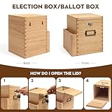 KIRIGEN Wall Mounted Wood Suggestion Box Comment Collection with Lock Wooden Donation and Ballot Box for Office, Customer Center, School, Hospital Natural - Image 5