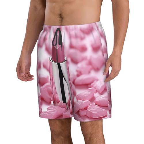 Men's Swim Trunks Lipstick Pattern Quick Dry Board Shorts Mens Bathing Suit Beach Swimwear with Pockets4