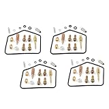 GZYF 4 Sets Carburetor Repair Kits, Carburetor Repair Rebuild Kit Float for Kawasaki 440 LTD KZ440A KZ440D Belt 1980-1983, 700 LTD ZN700A Shaft 1984-1985, 750 LTD KZ750F Shaft/ KZ750K Belt 1983