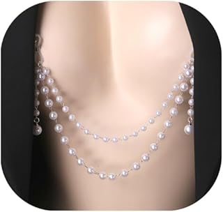 Sexy Pearl Bead Non Piercing Nipple Chain Jewelry Layered Pearl Chest Chain Rave Nipple Body Accessories for Women