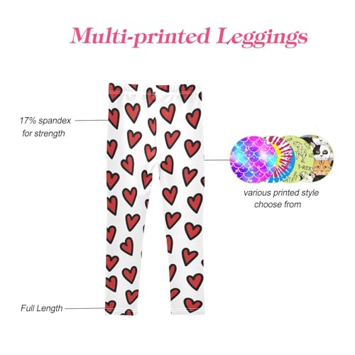 CaTaKu Girls Leggings Toddler Athletic Gym Leggings for Girls Kids Tights Pants 4-10 Year4