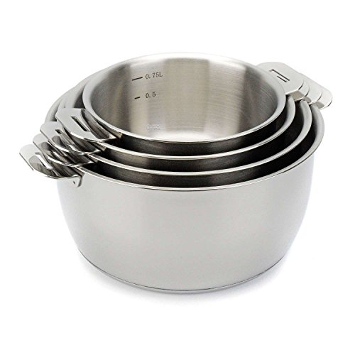 Beka Select - Lot de 4 Casseroles Inox 18/10 - 14/16/18/20 cm - Sans Poignée - Compatible Induction