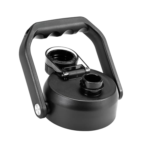 BUZIO Replacement Lid for 128 192 oz Gallon Water Bottle, 3.58 in Leak Proof Cap with Large Handle for Insulated Gallon Jug, BPA-Free Wide Mouth Top Chug Cover Accessorie