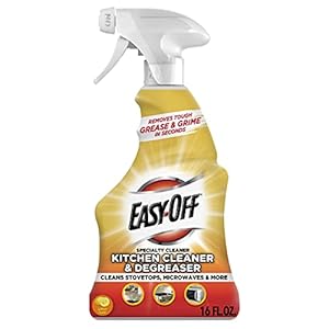 Easy-Off Specialty Kitchen Degreaser Cleaner, Clear, Lemon, 16 Fl Oz