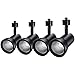 LEONLITE 2 Pack 8.5W (50W Equiv.) Integrated CRI90+ LED Black Track Light Head, Dimmable 38° Spotlight Track Light, 500lm Energy Star ETL Listed for Retail Art Exhibition Lighting, 2700K Soft White