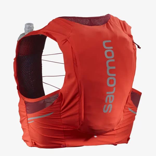 SALOMONSense Pro 10 with Flasks Backpack, Adults Unisex, Fiery Red/Ebony/Cabernet (Multicolor), XS