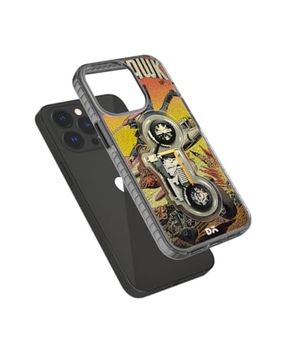 Image of DailyObjects Case for iPhone 15 Pro Max Compatible with Mag-Safe Wireless Charging, Stride 2.0 Black Hawk Slim Shockproof Back Cover with Inner Magnetic Ring