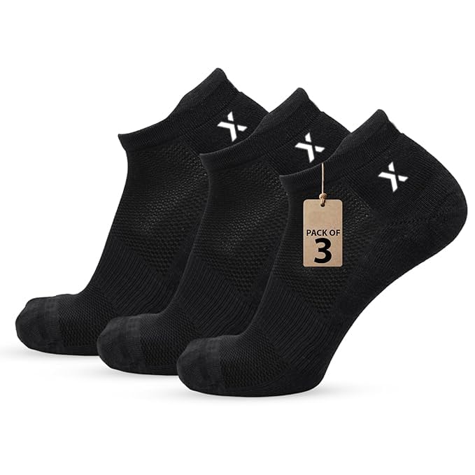 Image of Men's Low Cut Ankle Socks Pack | Bamboo Cushioned Sports Socks for Gym, Running, Walking