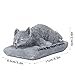 Dmnnlp Sleeping Cat Memorial Stones Statue Small 4.3x3.4x2in, Peaceful Sleeping Cat Statue for Garden, Pet Grave Markers, Loss of Pet Sympathy Gift -Gray (Cat Statue2)