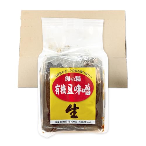 海の精 国産有機豆味噌 700g PSJBOX 生味噌 木桶熟成 伝統海塩使用 2年以上熟成