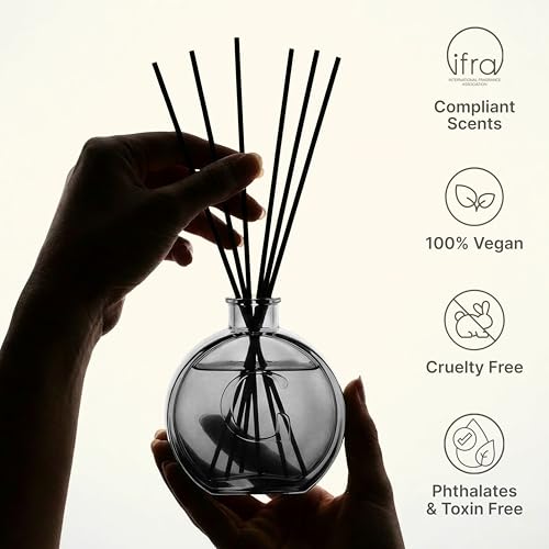 Image of Reed Diffuser Set | 100 ml with 6 Fiber Reed Sticks | Long-Lasting Home Fragrance (Up to 60 Days) | Air Freshener for Home, Bedroom & Office (200 Ml, Soothe & Energies Aromatherapy)