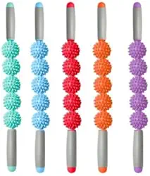 Bastão Com Espinhos Para Massagem Miofascial com 5 bolas - Cor Aleatória