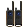 Motorola Twin Pack TLKR T82 Extreme PMR Dispositivo (Portata Fino a 10 km, IPX4 Protezione dalle intemperie, 500 MW, Vox), ABS, Nero, 2 unità