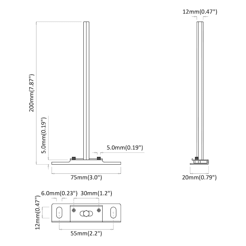 Soporte flotante invisible de acero inoxidable y metal, diámetro de 12 x 200 mm, 12 unidades, capacidad de carga de 30 kg, par de soportes de pared para estantería de madera, montaje y