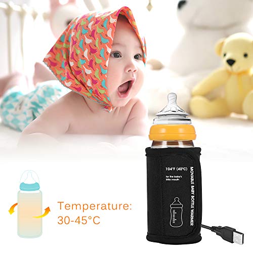 Onever Portable Bottle Warmer For Travel - Car Baby Bottle Warmer Usb Portable Travel Bottle Warmer For Breastmilk Constant Temperature Feeding Bottle Portable Baby Bottle Warmer #TOP1