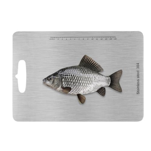 Stainless Steel Cutting Board - Professional Preparation Steel | Sustainable Food Prep Board, Food Grade Cutting Board with Transpar Scale