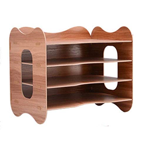 ファイルラック A4 ファイル収納ボックス ラック 情報フレーム デスクトップ仕上げ 木製 クリエイティブオフィス,A 342x240x270mm