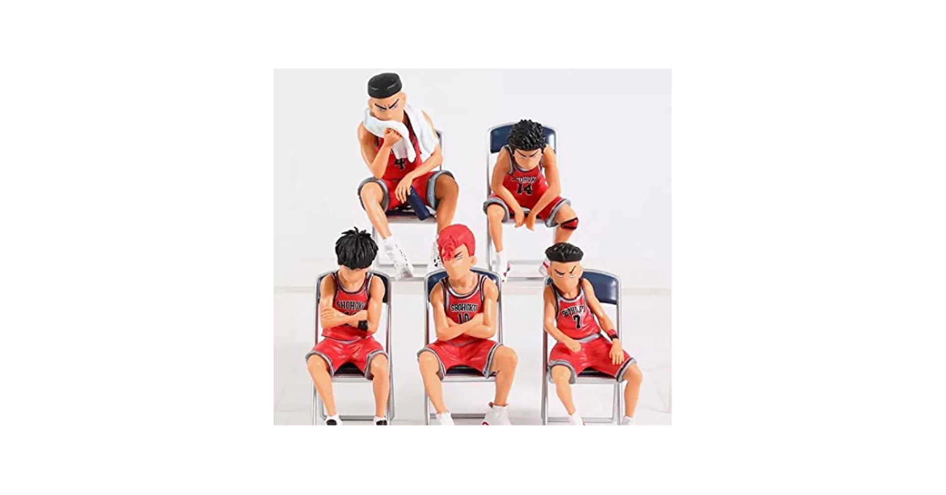 ⭐️超フォロー割　スラムダンク フィギュアセット 7体　カー　マットレス付き ✓超フォロー割 スラムダンク 桜木花道 流川楓 マット