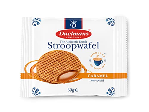 Daelmans Stroopwafels - Caramel waffles – 39 g x 36 (Single Pack) in a Box - Authentic Dutch Caramel Waffle - Stroopwaffels