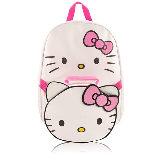 Sanrio Hello Kitty Backpack With Lunch Box for Girls | PU Leather Hello Kitty Insulated Lunch Bag Lunch Box for Girls, Boys, Toddlers | Hello Kitty Pink Backpack for School and Reusable Lunchbox2