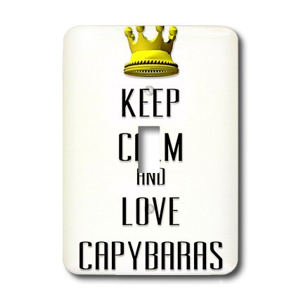 Interruptor de capibara Keep Calm con diseño de corona dorada 3