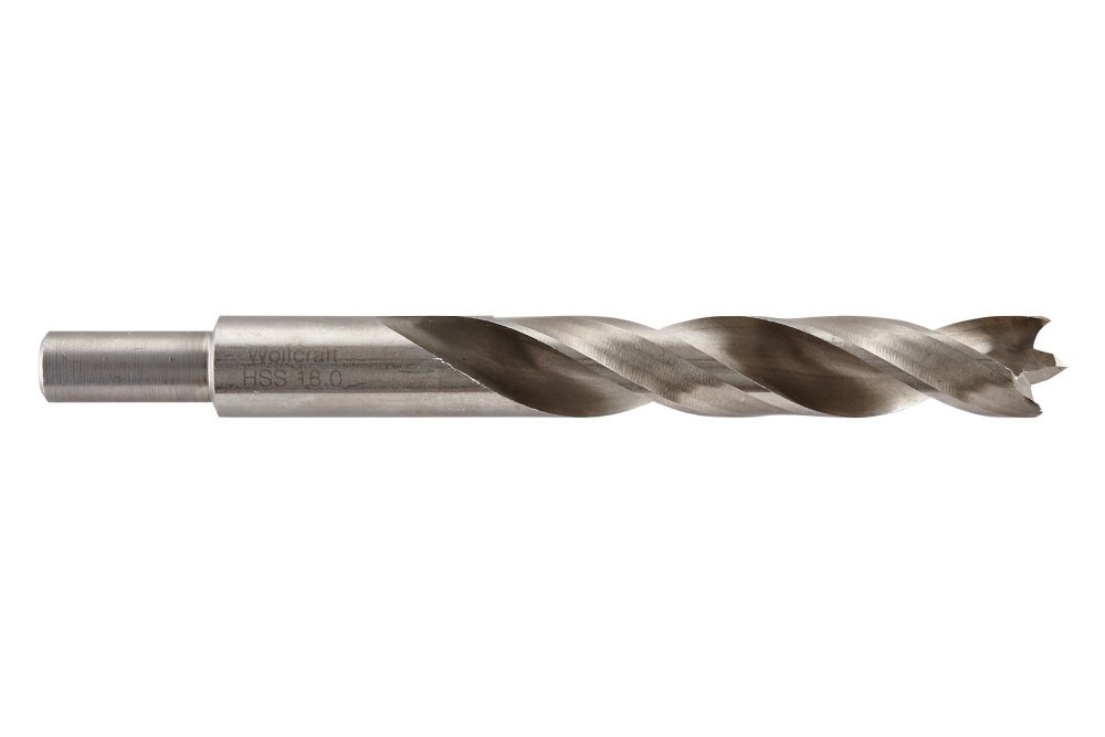 wolfcraft HSS Wood Twist Drill Bit "Professional", diameter 18 mm I 7254000 I For drilling into very hard woods
